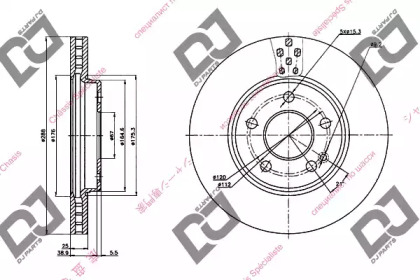 Тормозной диск DJ PARTS BD1303